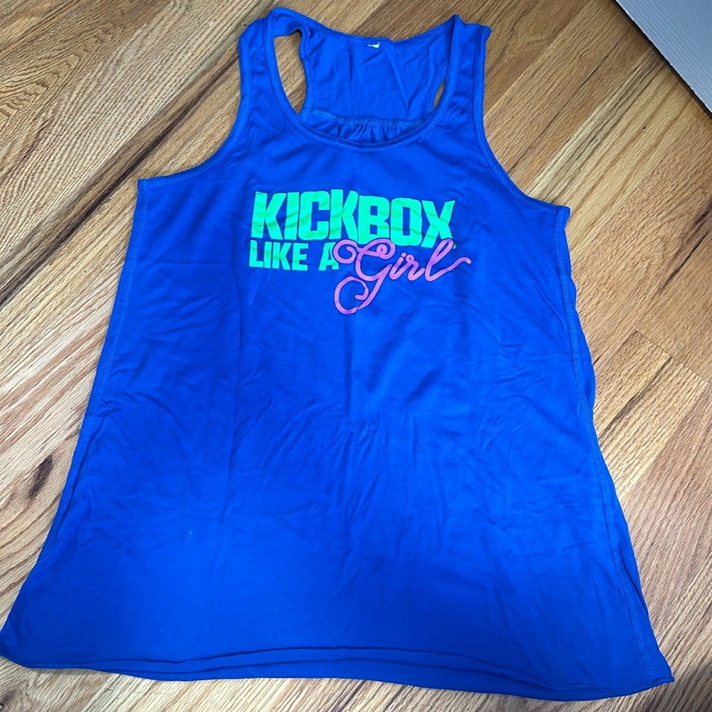 Kickbox Like a Girl Workout Tank Top XL